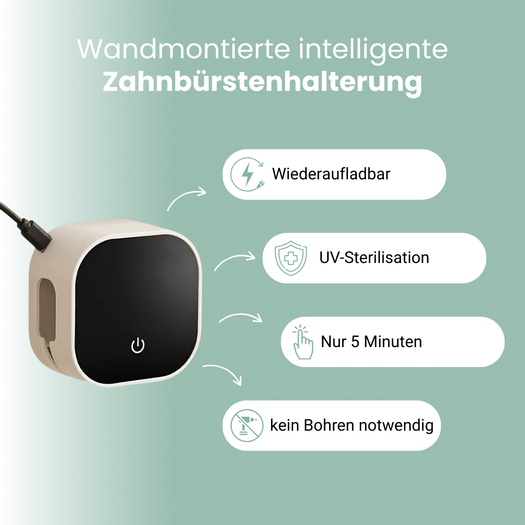 Wandmontierte intelligente Zahnbürstenhalterung